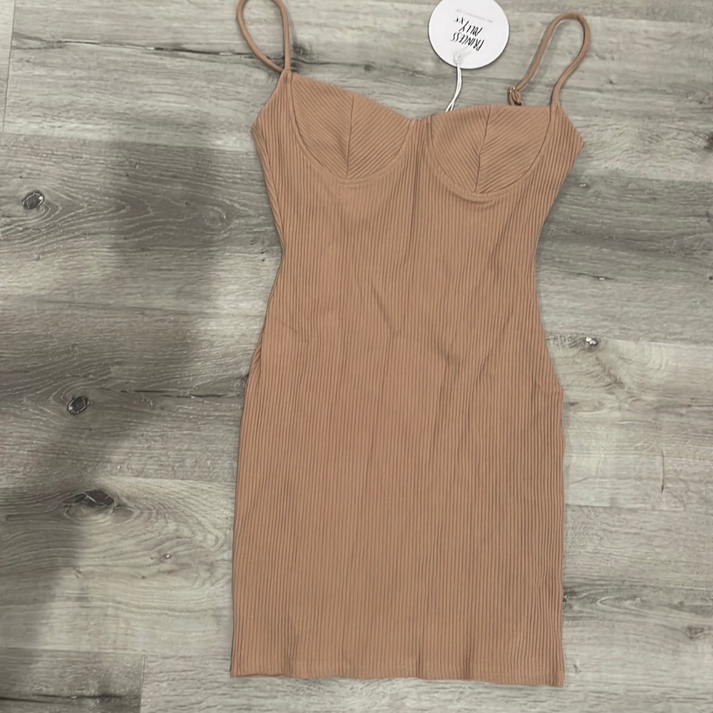 Princess Polly Olga Mini Dress Beige NWT!!